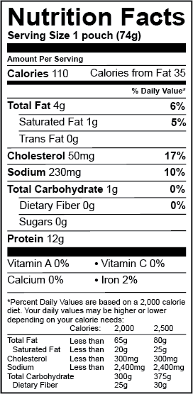Ent, Pouch, FLB Chunked Chicken 12/2.6oz