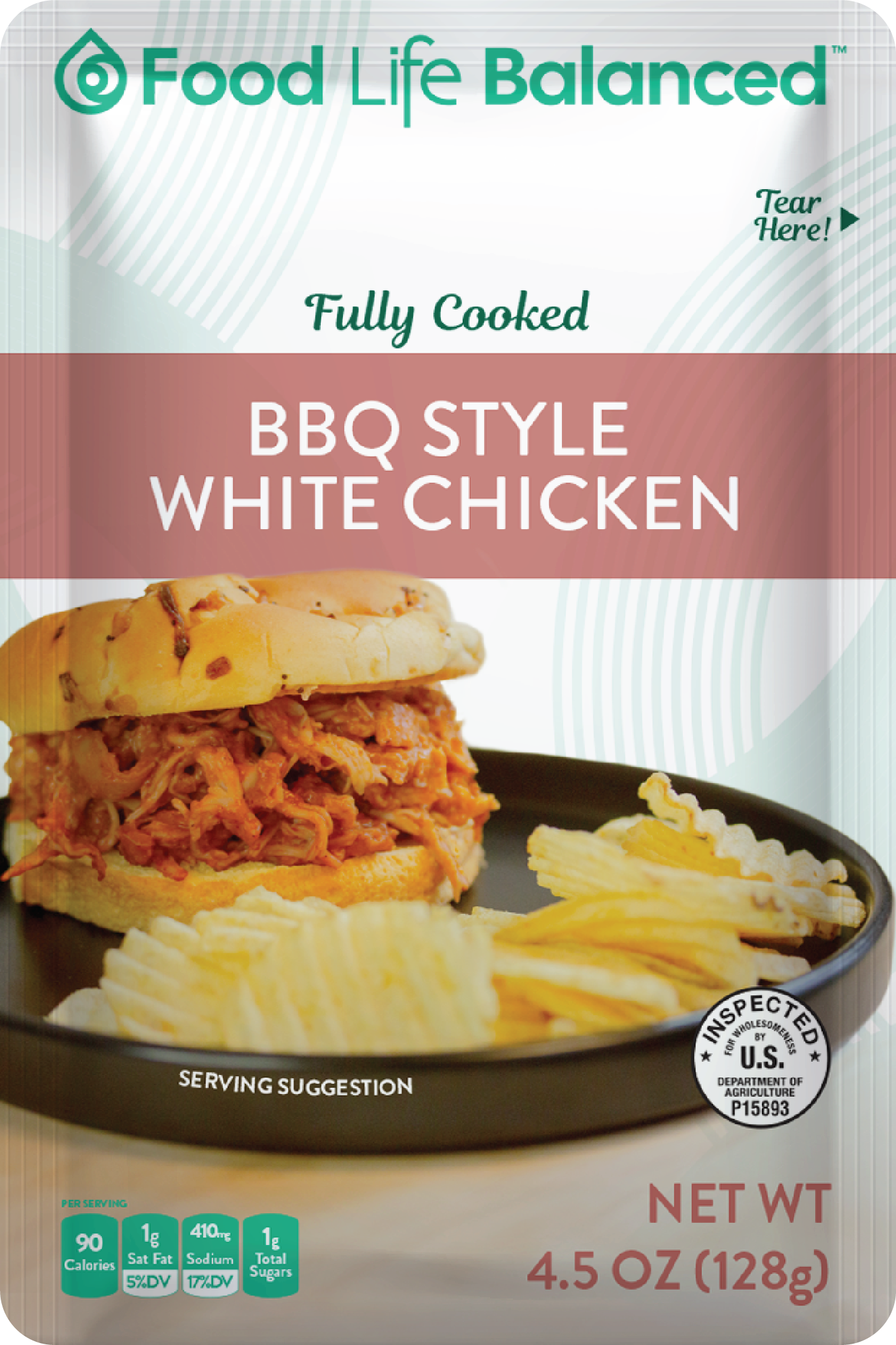 Ent, Pouch, FLB BBQ Chicken 24/4.5oz