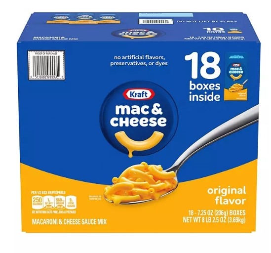 Noodle, Kraft Original Macaroni and Cheese 18ct
