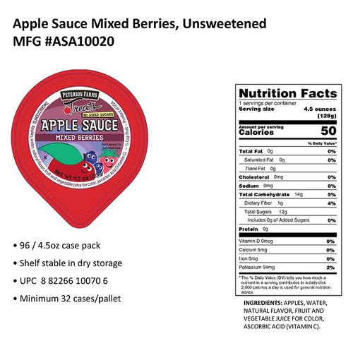 Fruit, Applesauce - PF Mixed Berries 96/4.5oz