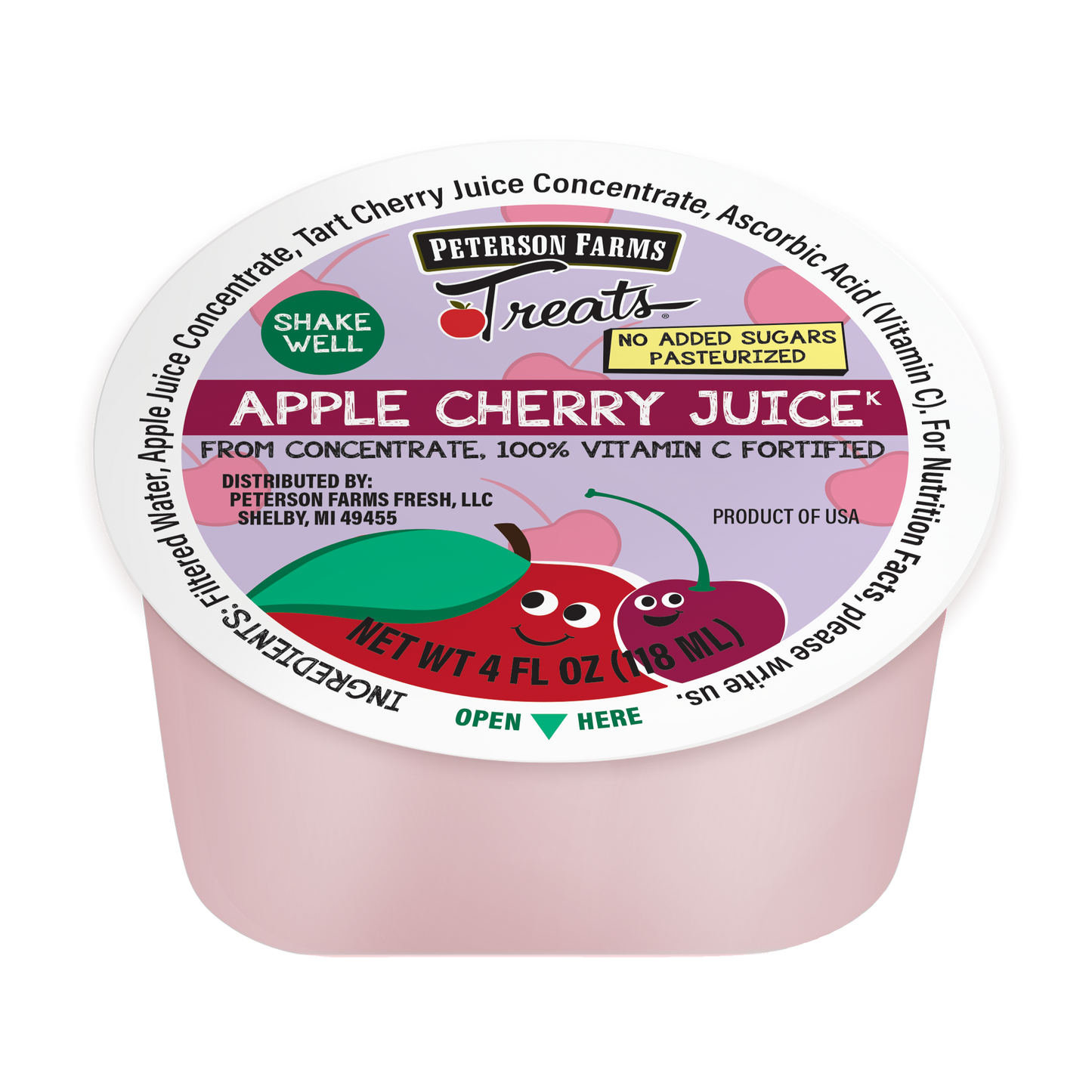 Juice, 4oz Apple Cherry Peterson Cups