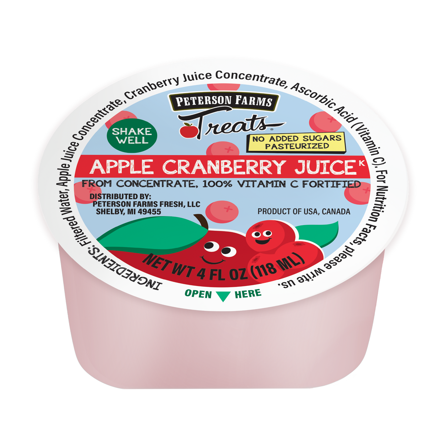 Juice, 4oz Apple Cranberry Peterson Cups