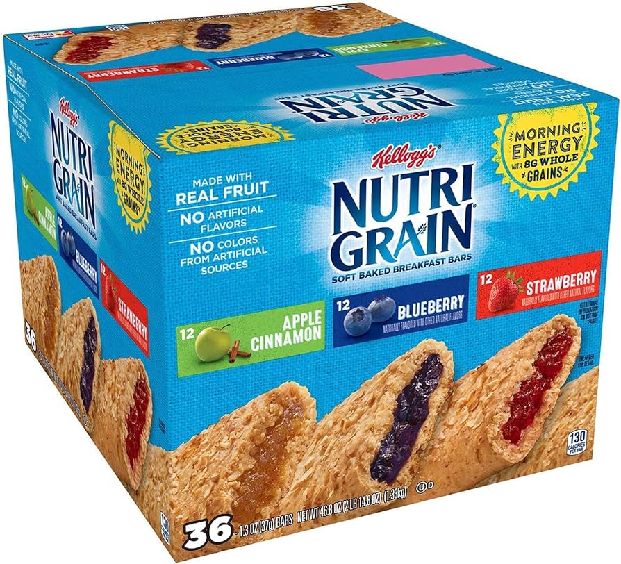 Bars, Nutrigrain IW Assorted 36ct