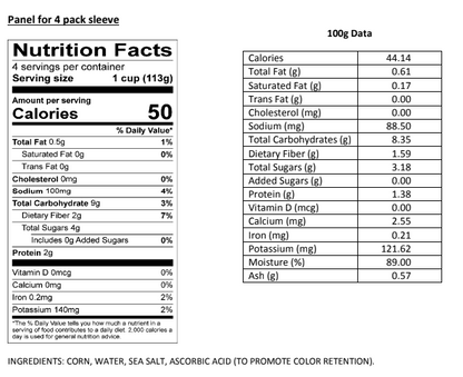 Veg, Corn cup 72/4oz