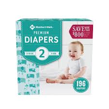 Diapers, Size 2, 196ct