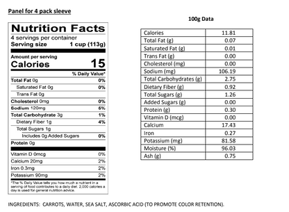 Veg, Carrots sliced cup 72/4oz